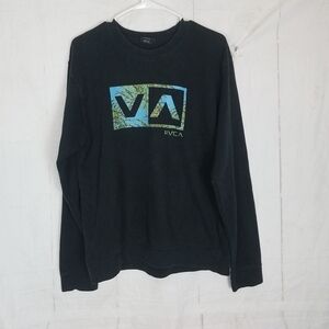 Rvca.black long sleeve sweat shirt